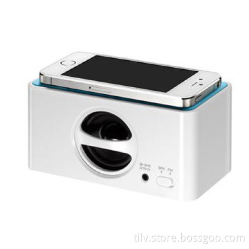 2014 mutual induction speaker with FM radio, clock and time, for mobile phone